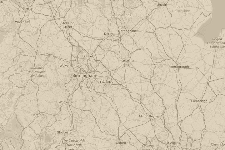 Map of the area around near chesham, uk, centred on the reported position