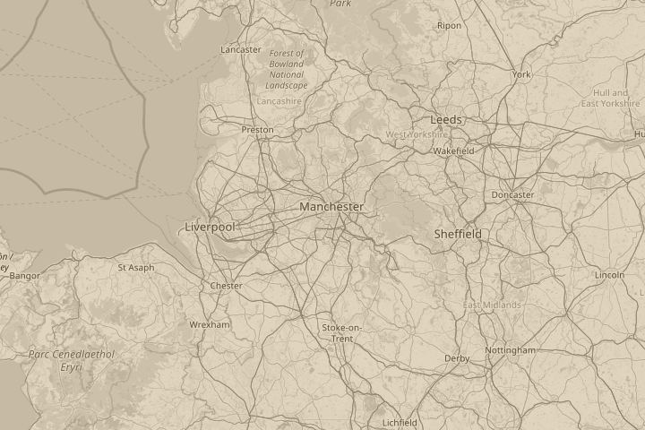 Map of the area around Over my house, centred on the reported position
