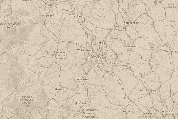 Map of the area around over my property tonight, centred on the reported position