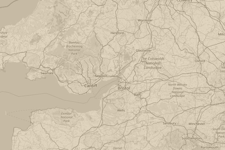 Map of the area around On the outskirts of Newport, G, centred on the reported position