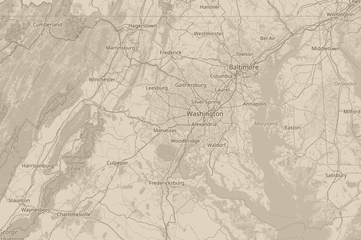 Map of the area around Clifton,VA, centred on the reported position