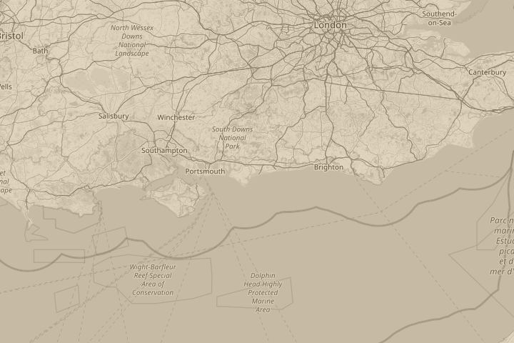 Map of the area around bognor regis, centred on the reported position