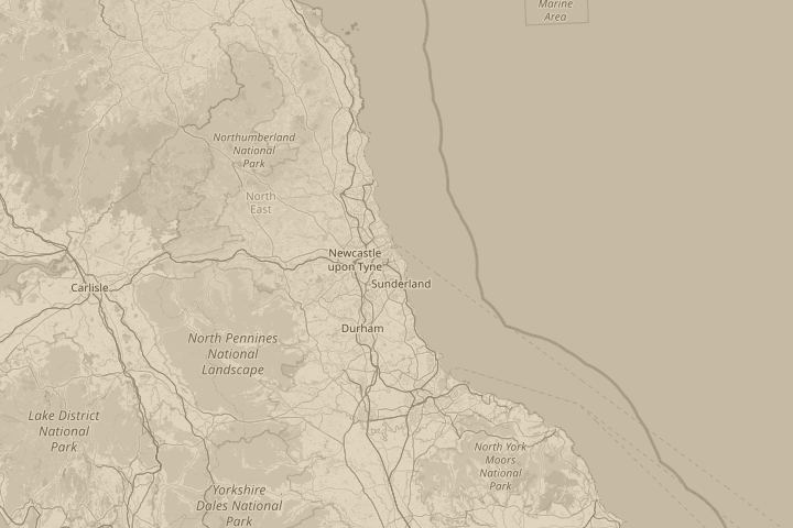 Map of the area around at my granmars house, centred on the reported position