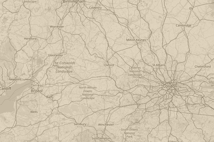 Map of the area around Abingdon, Oxfordshire, centred on the reported position