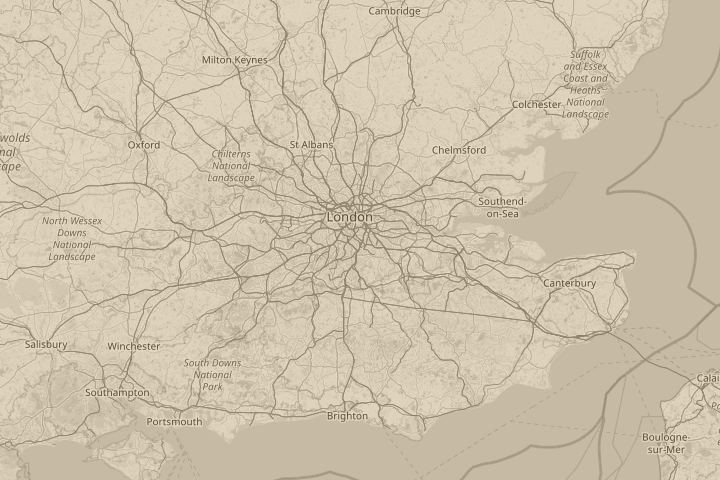 Map of the area around Sky above Crystal Palace Park, centred on the reported position