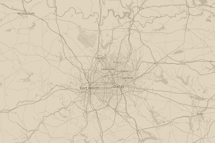 Map of the area around Lewisville Tx, centred on the reported position