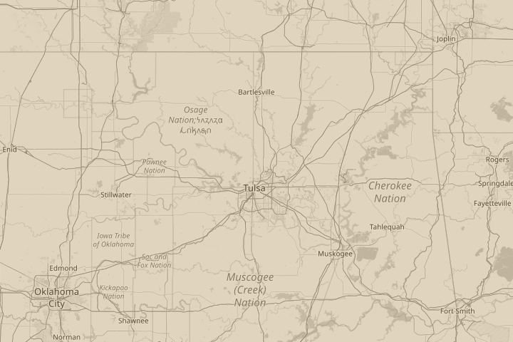 Map of the area around turley oklahoma, centred on the reported position