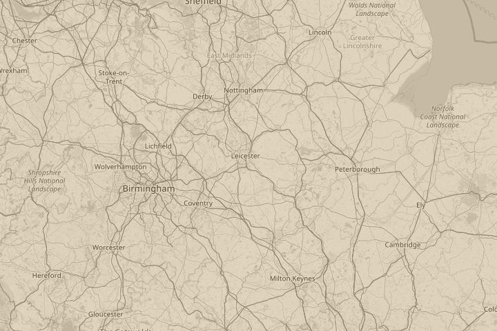 Map of the area around in my back yard, centred on the reported position