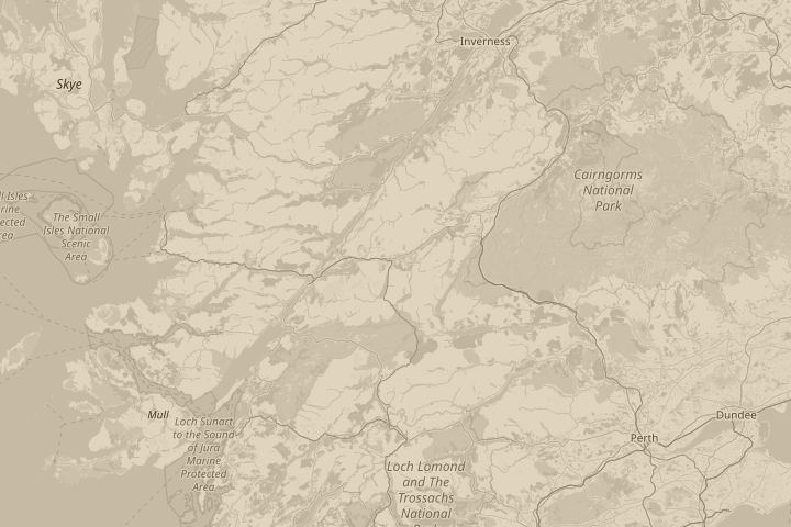 Map of the area around spean bridge, inverness-shire, centred on the reported position