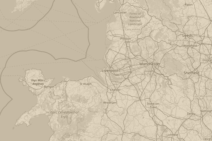 Map of the area around in the sky, centred on the reported position