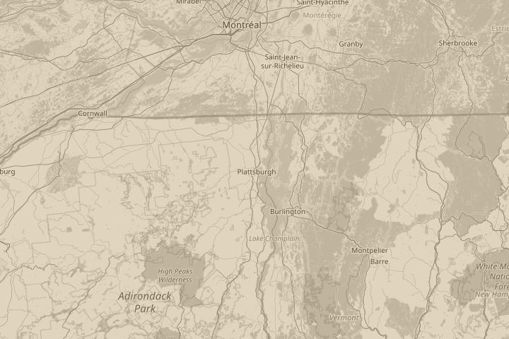 Map of the area around Plattsburgh, NY 12901, centred on the reported position