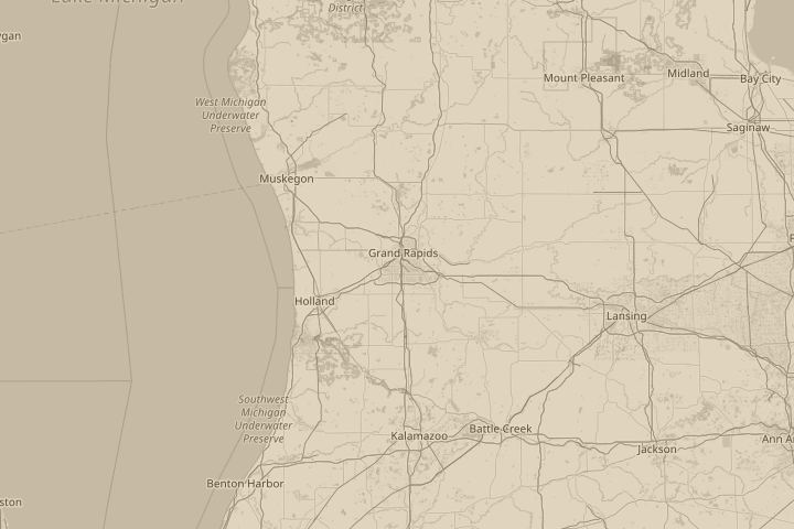 Map of the area around wyoming mi  near police statio, centred on the reported position