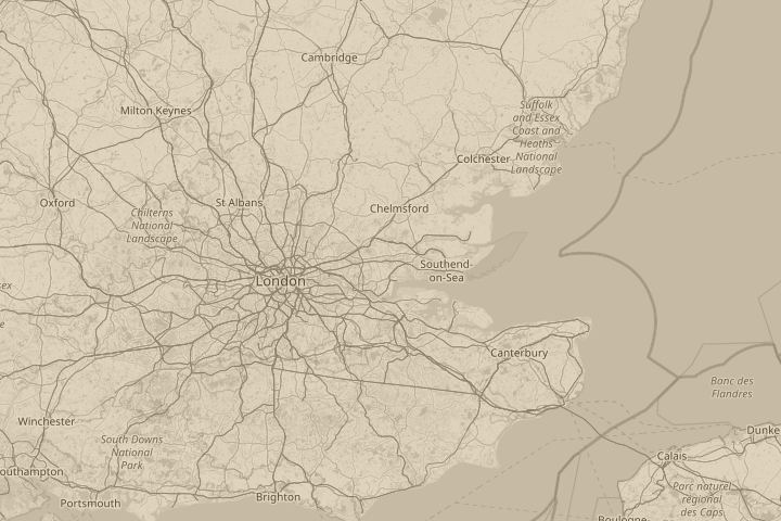 Map of the area around basildon essex, centred on the reported position