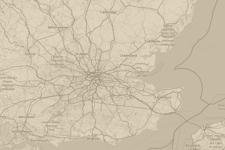 Map of the area around over rainham, centred on the reported position