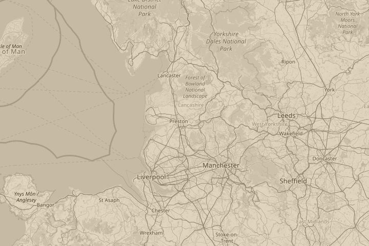 Map of the area around A69 heading towards Carlisle, centred on the reported position