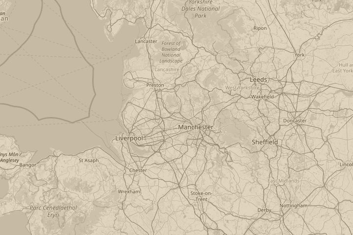 Map of the area around Between moortown and Nettleton, centred on the reported position