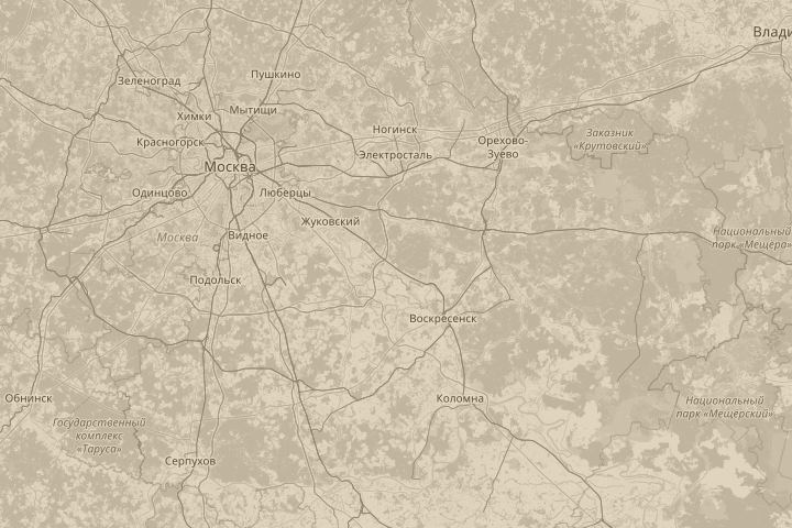 Map of the area around Southeast Moscow reg., Russia, centred on the reported position