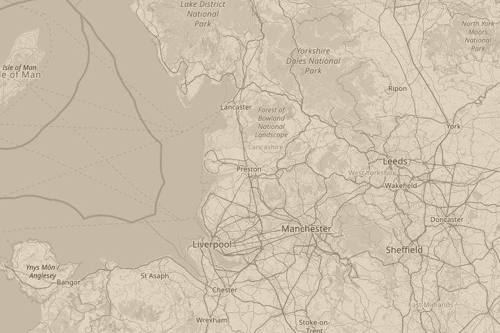 Map of the area around deepdale preston, centred on the reported position