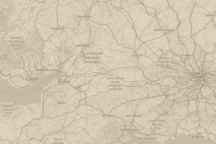 Map of the area around Swindon, centred on the reported position
